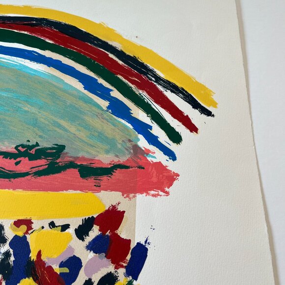 Original Hand Signed Limited Edition Menashe Kadishman Serigraph of Rainbow Over - Picture 11 of 11